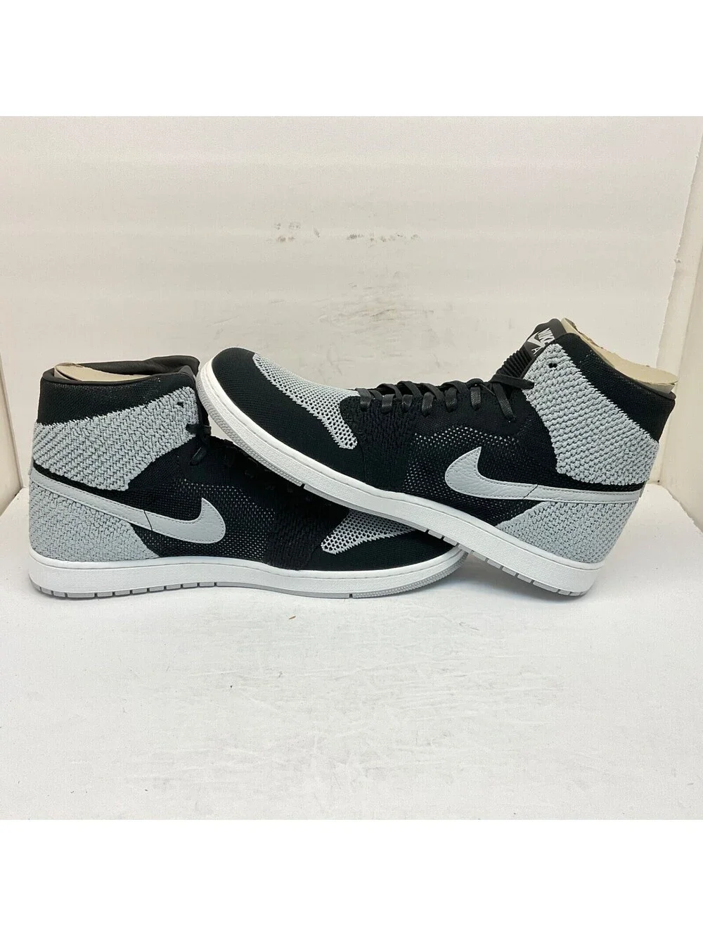 Air Jordan Men's Retro 1 High OG Flyknit Basketball Sneakers ‘Shadow’ Size 18M